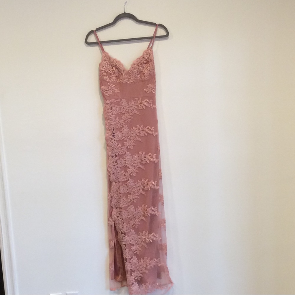 A Night in Tokyo Maxi Lace Dress - Picture 2 of 3